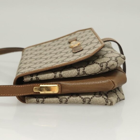 GUCCI GG Plus Supreme Shoulder Bag PVC Beige Gold Auth BA3539 - Picture 5 of 16